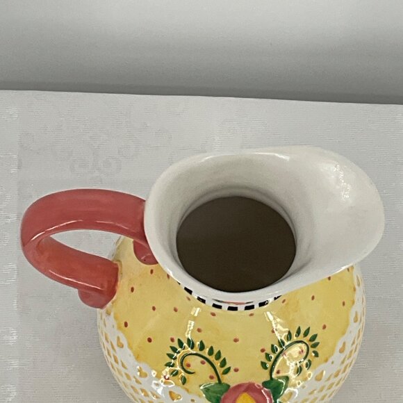 Mary Engelbreit Hand-Painted Ceramic Pitcher - Picture 4 of 6